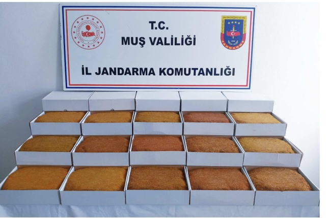 Muş’ta 45 kilo kıyılmış tütün ele geçirildi