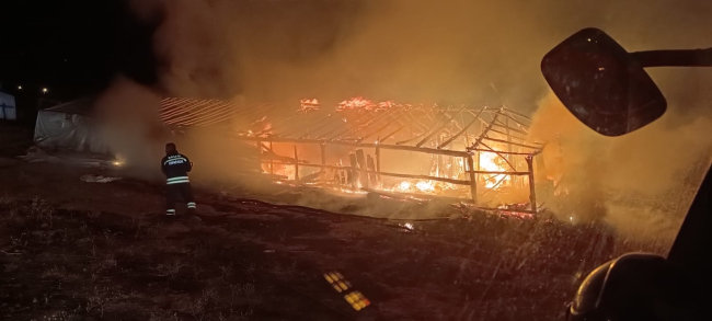 Köylüler Hayvanları Kurtardı, İtfaiye Alevleri Söndürdü