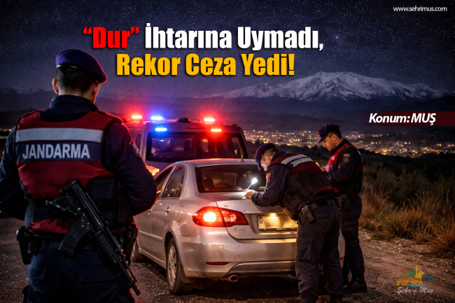 Muş’ta Kuralsız Sürücüye Ağır Fatura!
