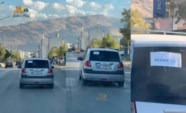 Muş’ta Bir Aracın Camındaki Not Dikkat Çekti!
