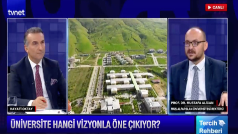 MAUN Rektörü Alican`dan Adaylara TVNET`te Tercih Çağrısı