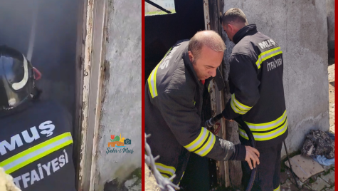 Muş’ta tandırlık yangını korkuttu